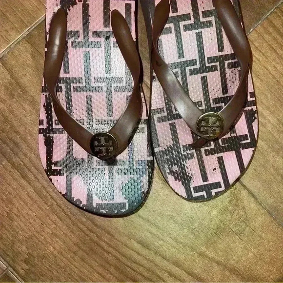 Tory Burch Platform Flip Flop Sandals Brown Size 7 - Picture 3 of 8
